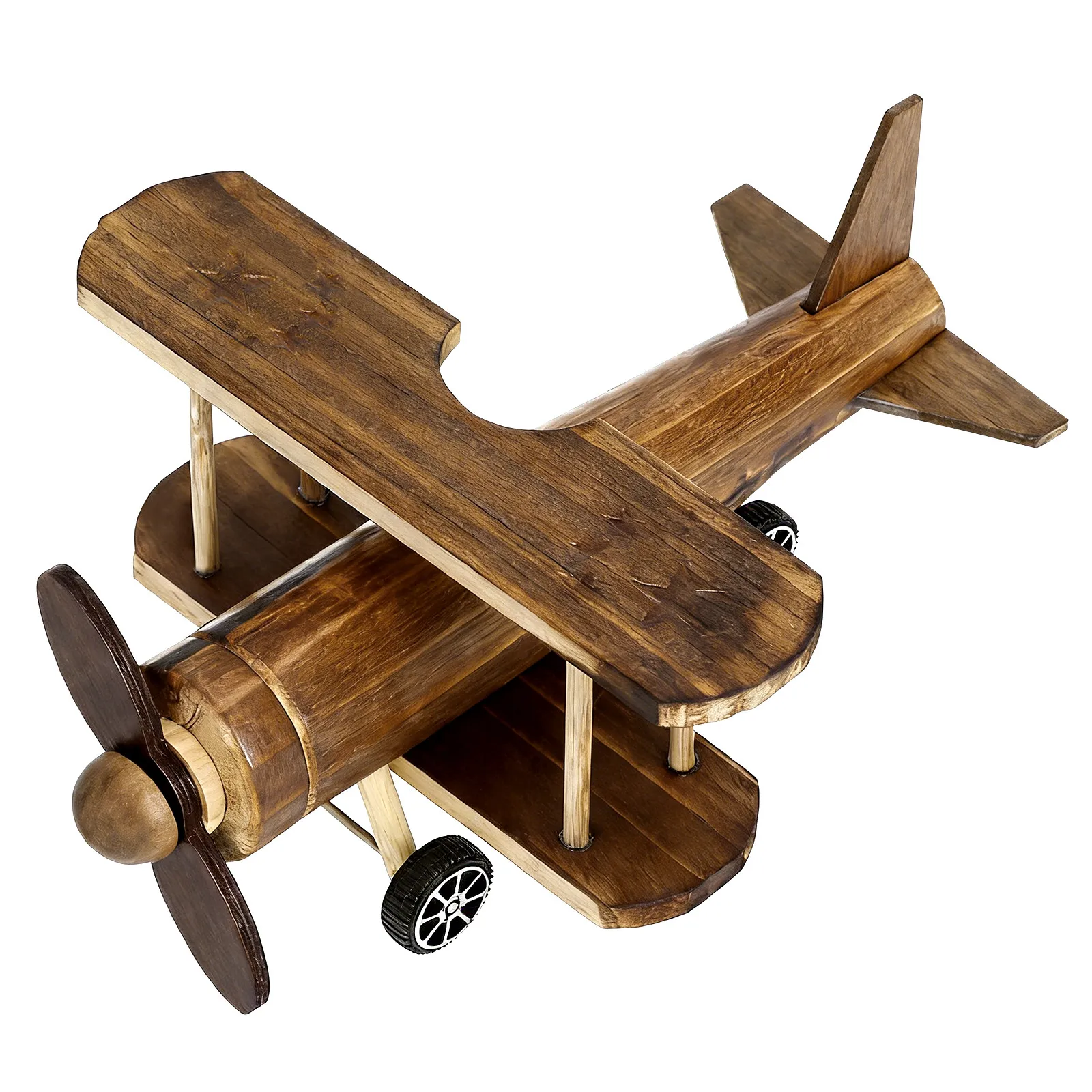 

Wooden Airplane Retro Vintage Biplane Ornament for Home Office Desk Decor Handmade Wooden Aircraft Decoration Plane Decor