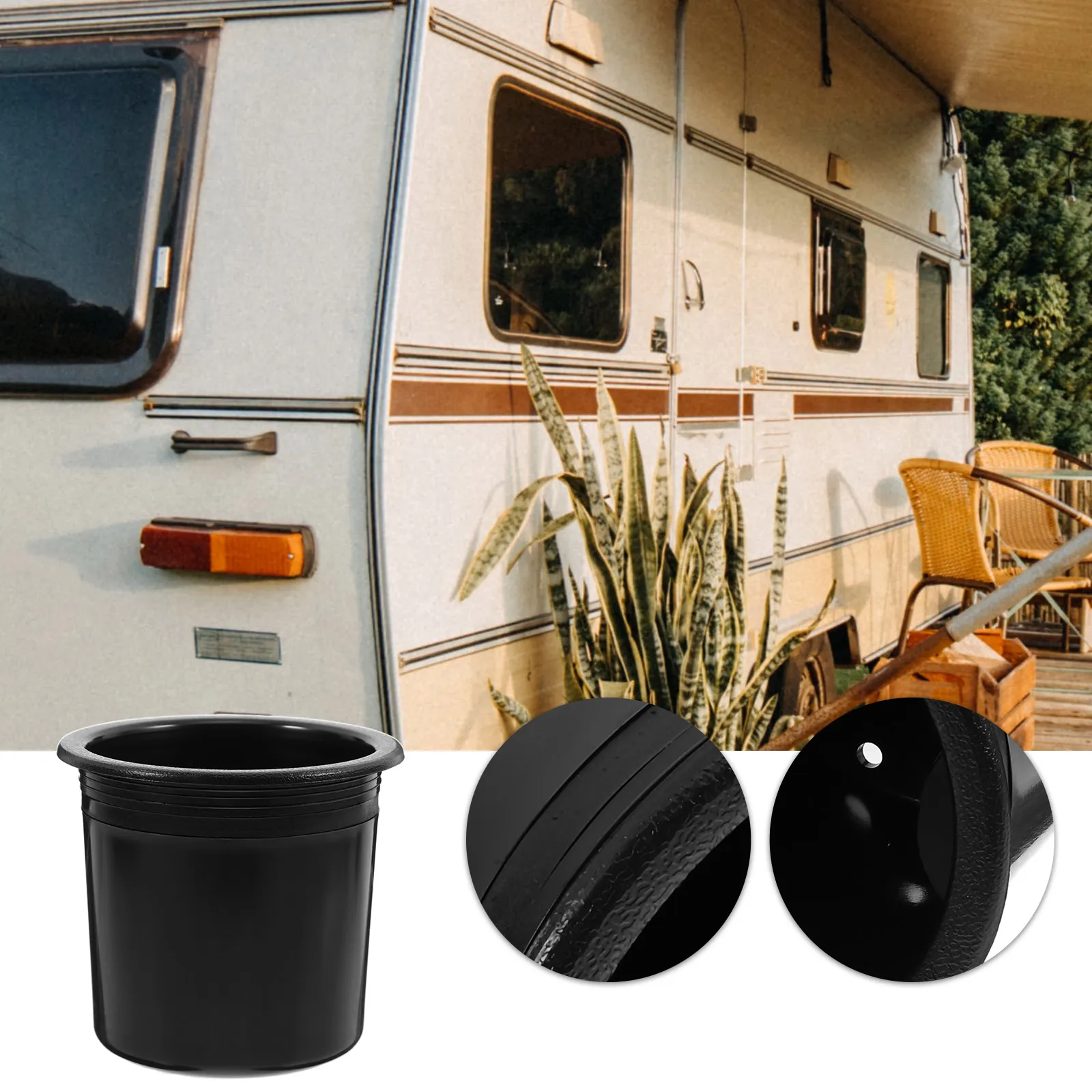 

2pcs Rv Cup Inserts Abs Drink Holder Can Holder For Boat Camper Sofa Car Replacement Space-Saving Plastic Cup Holders For Cars