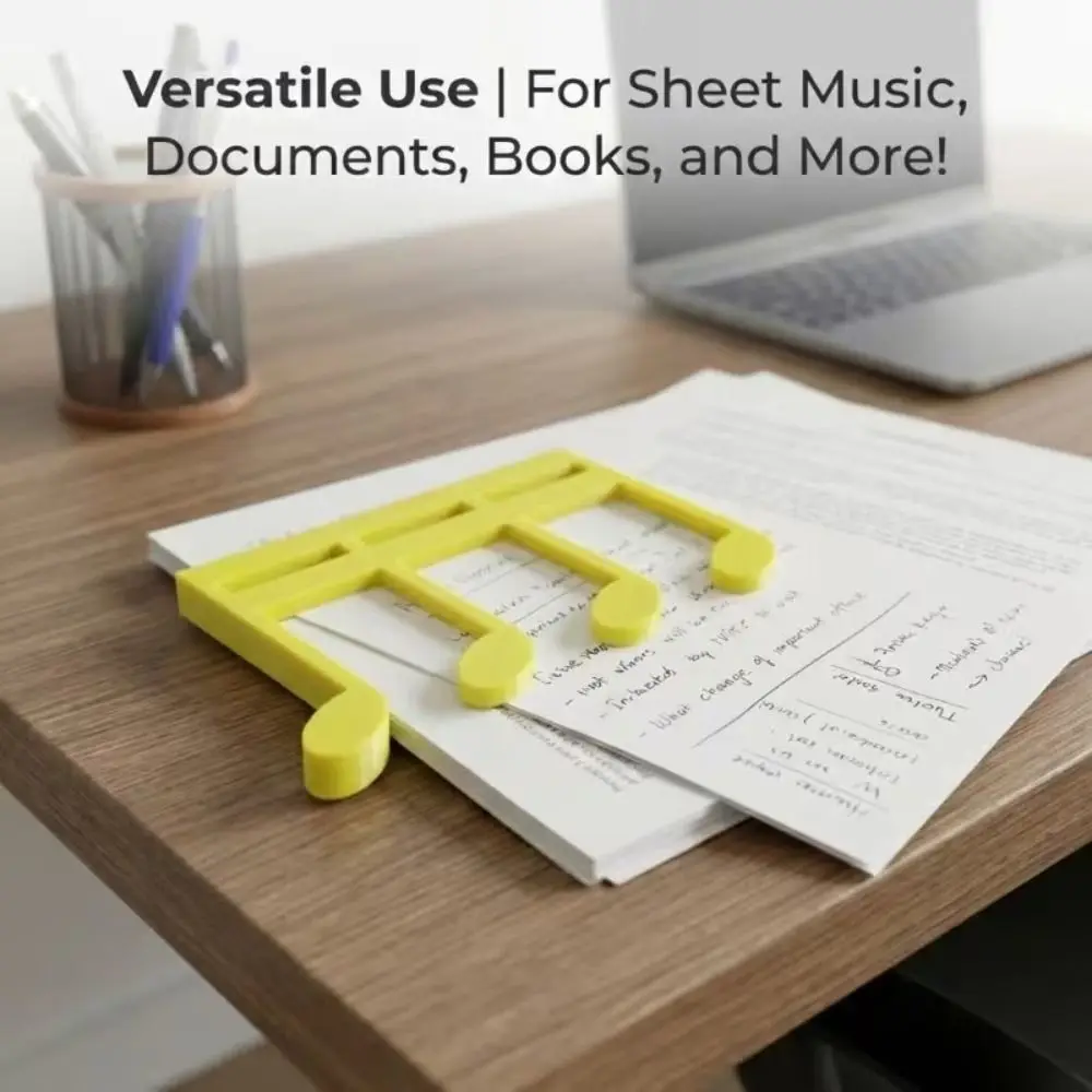 3D Printing Music Note Clamp Portable Stationery Music Book Clip Creative Fixed Function Sheet Music Holder Magazines
