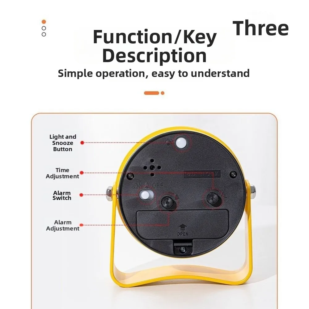 آلية صامتة المنبه الدورية قوس بصوت عال ساعة سطح المكتب مع ضوء الليل ساعة إلكترونية الطالب #5