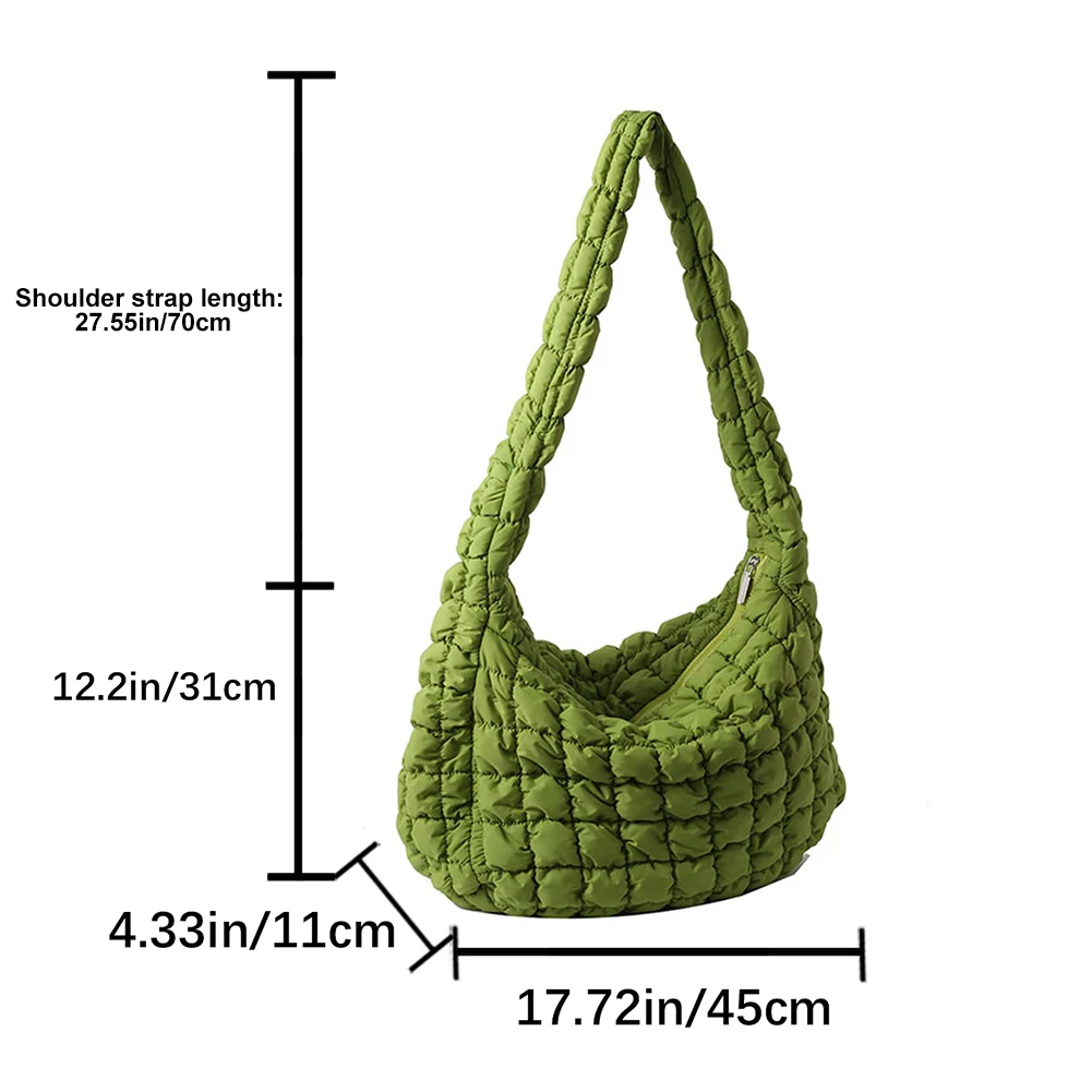 Quilted Padded Crossbody Bag for Women Pleated Bubbles Cloud Shoulder Bags Large Tote Bucket Designer Bag Ruched Handbags 2024