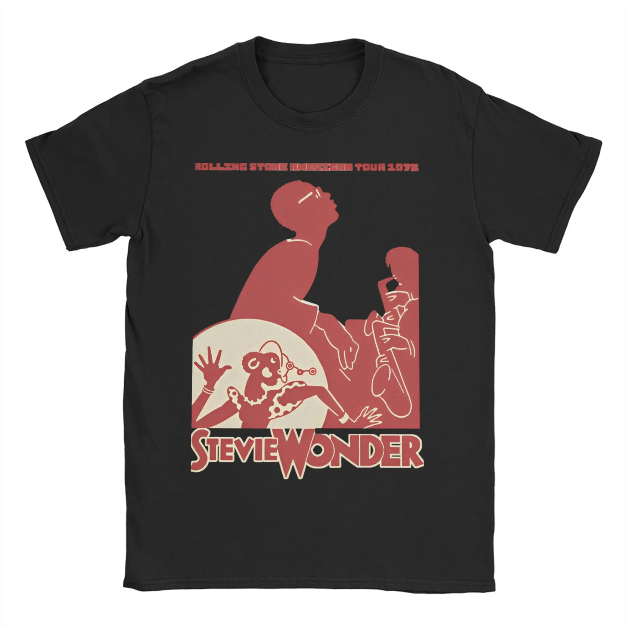 

Men's 2025 Hot Summer Sale STEVIE WONDER T Shirt Pure Cotton Clothing Novelty Short Sleeve O Neck Tees Summer T-Shirt