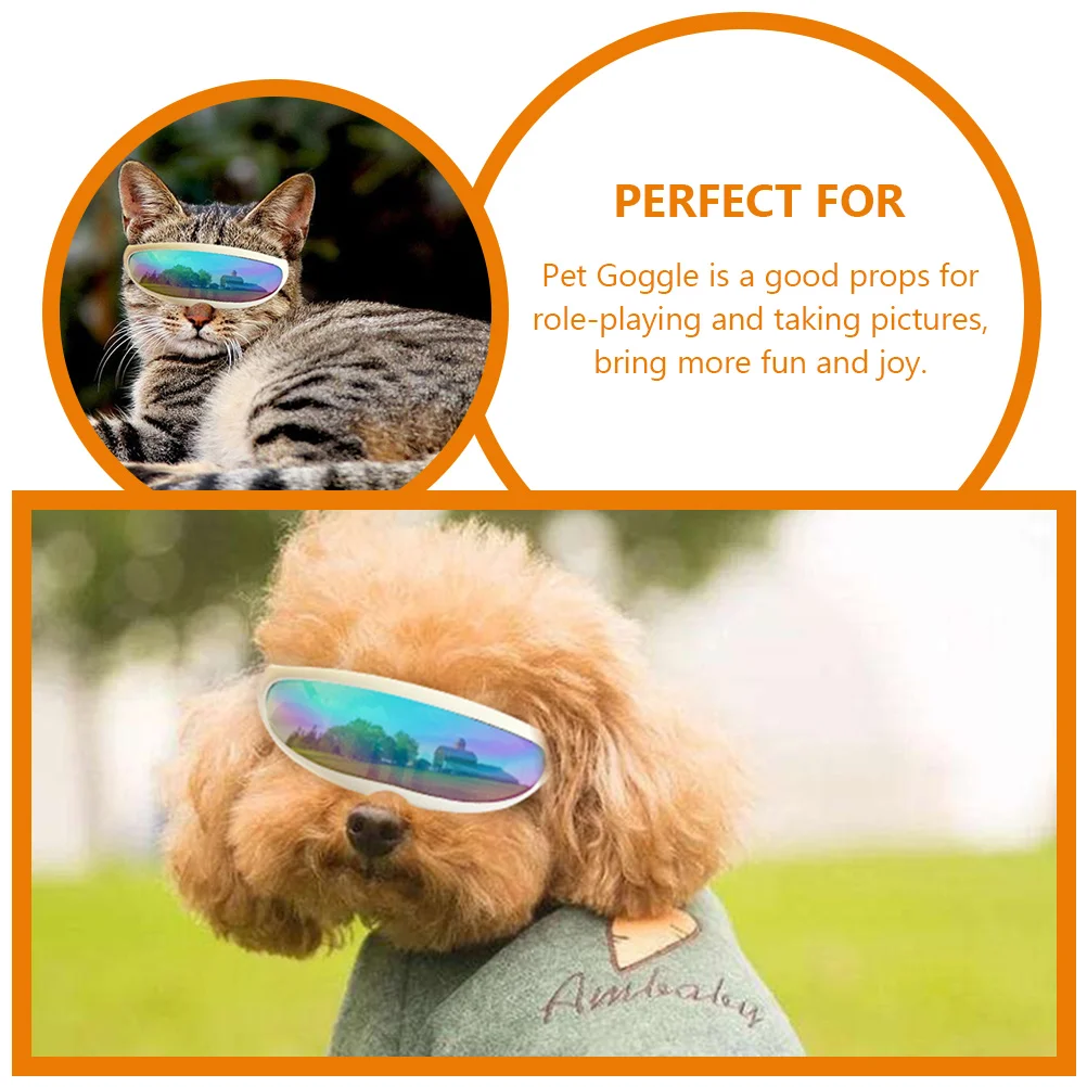 

Pet Dog Goggles Small Breed Cat Sunglasses Windproof Outdoor Protective Glasses Plastic Lens Dog Eye Glasses for Outdoor