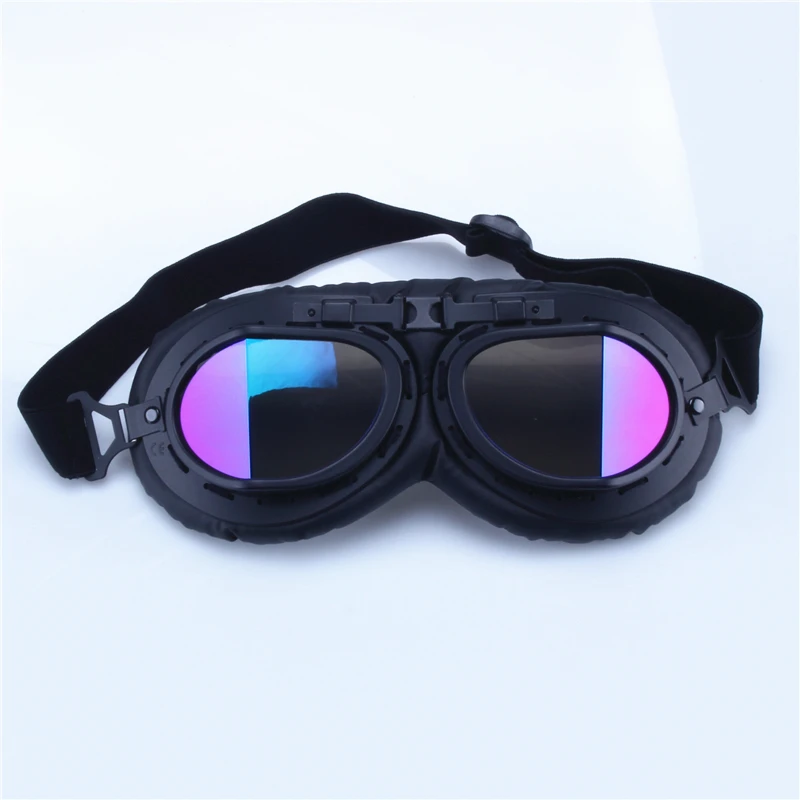 

Helmet Steampunk Black Glasses Motorcycle Flying Goggles Vintage Pilot Biker Eyewear Goggles Protective Gear Glasses