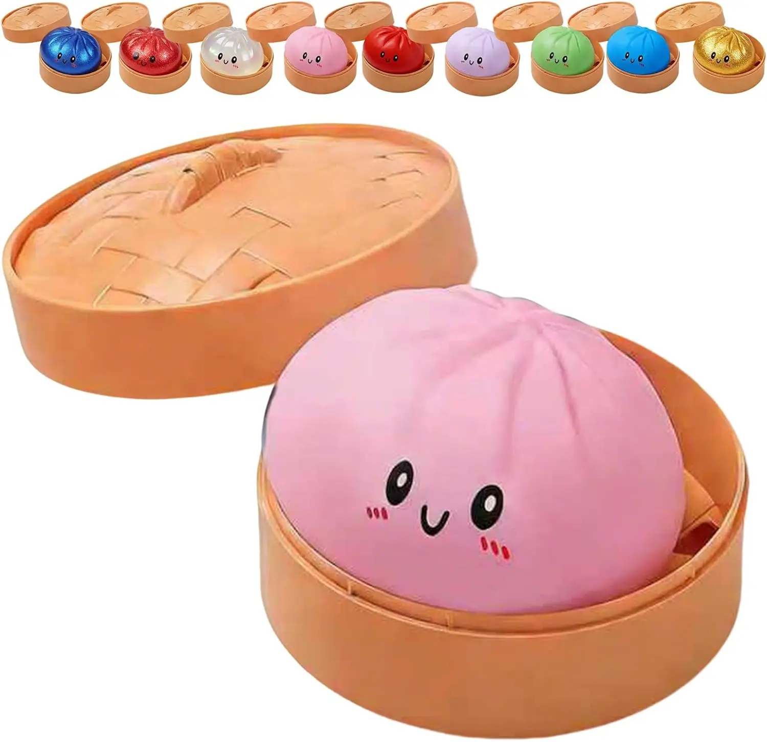 Glitter Dumpling Glitter Dumpling Squishy met doosje Dumplings Zintuiglijk knijpspeeltje voor stressverlichting - afbeelding 1