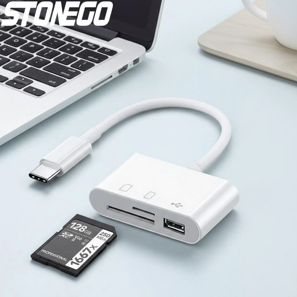 

Устройство для чтения карт SD и TF 3-в-1, OTG-адаптер, совместимый с USB 2.0 и 3.0, для MacBook Pro, ноутбуков, ПК, камер, мобильных телефонов