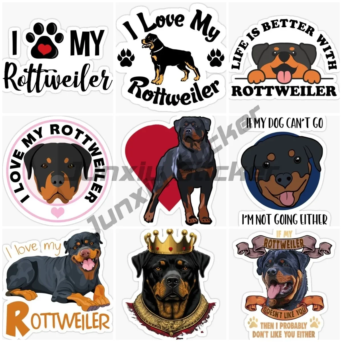 

Rottweiler Dog Pets Creative Sticker Wall Room Truck Motorcycle Camper Car Bicycle Van Helmet Camper Off-road Waterproof Decal