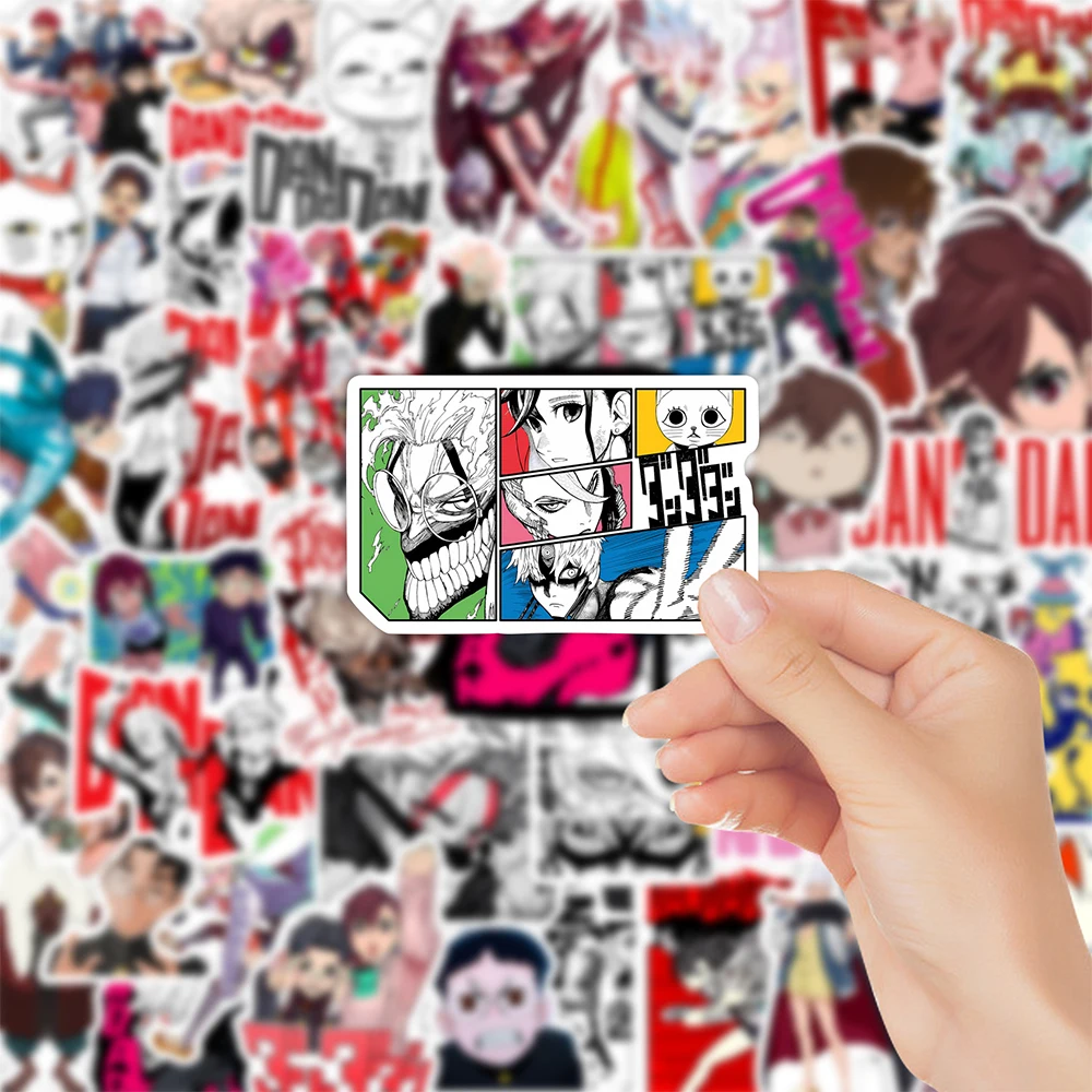 

10/30/50pcs Momo Ayase Anime DANDADAN Stickers Waterproof DIY Motorcycle Luggage Helmet Car Cool Okarun Cartoon Sticker Toy Gift