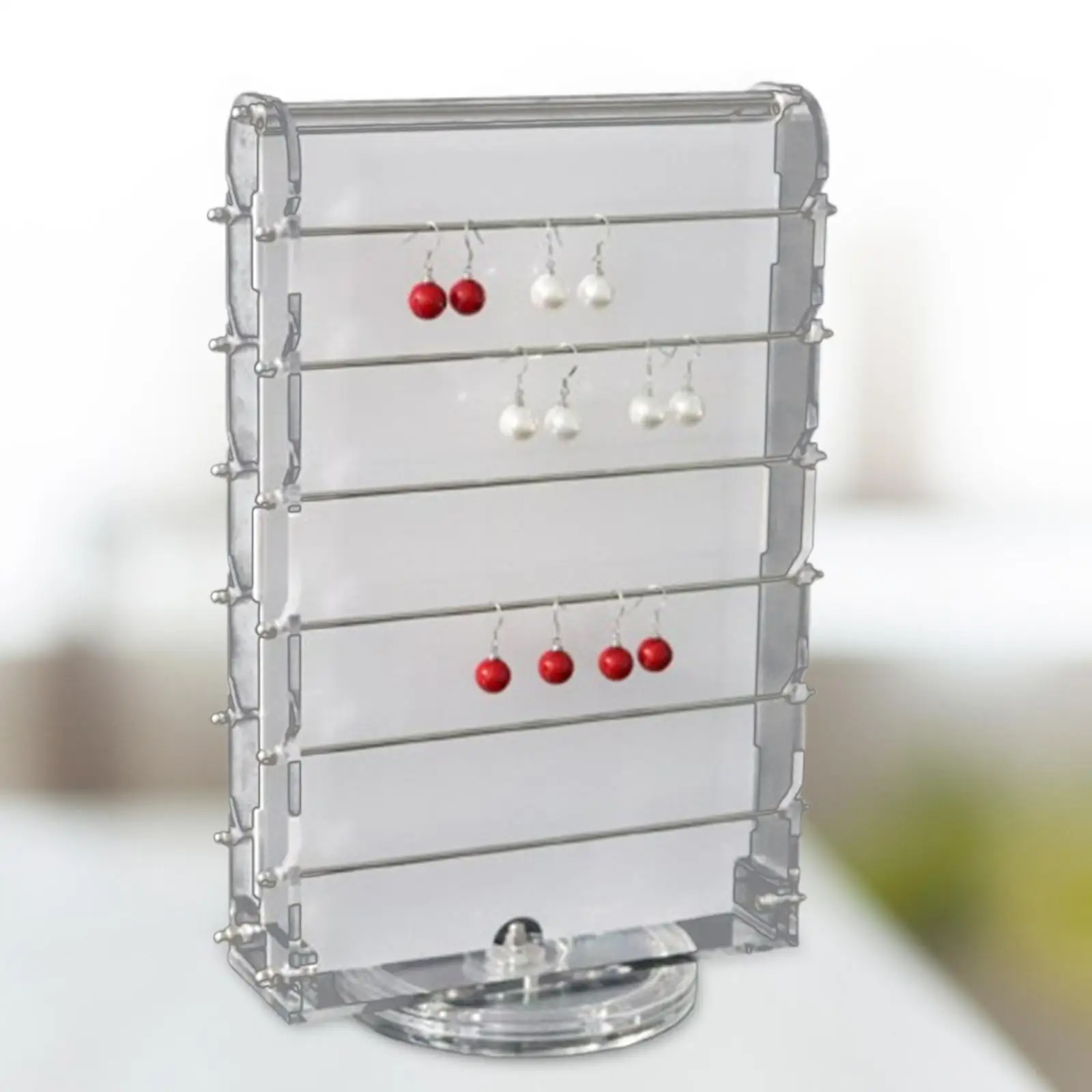 

Acrylic Earrings Stand 7 Tiers Rotating Earrings Holder Earrings Hanger Display Rack Women Gift for Dangler Earrings Necklaces
