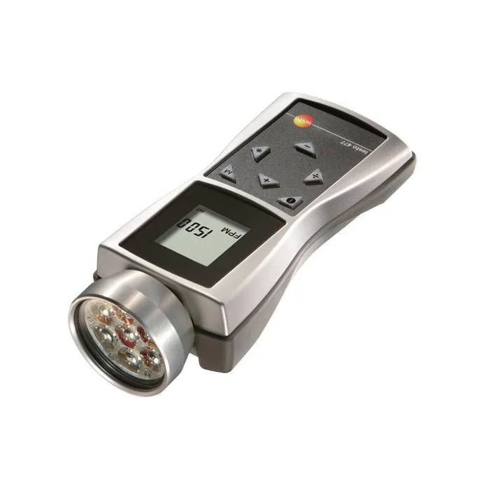 Testo 477 Stroboscope Light Emitting Diode Electronic Tachometer 220V High Precision Handheld Flash Speed Liquid Machine Battery