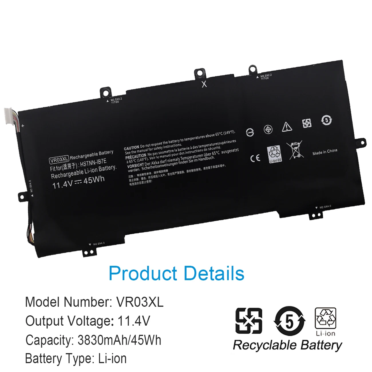 Nobi VR03XL HSTNN-IB7E Batterij Voor Hp Pavilion 13-D Envy 13 13-D 13-d096UR 13-d036NZ 13-D046TU 13-D051TU 13-D006TU TPN-C120