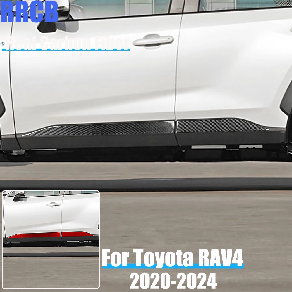 

Real Carbon Fiber Car Accessories Body Decorative Trim Soft Cover Sticker For Toyota RAV4 XA50 2020 2021 2022 2023 2024