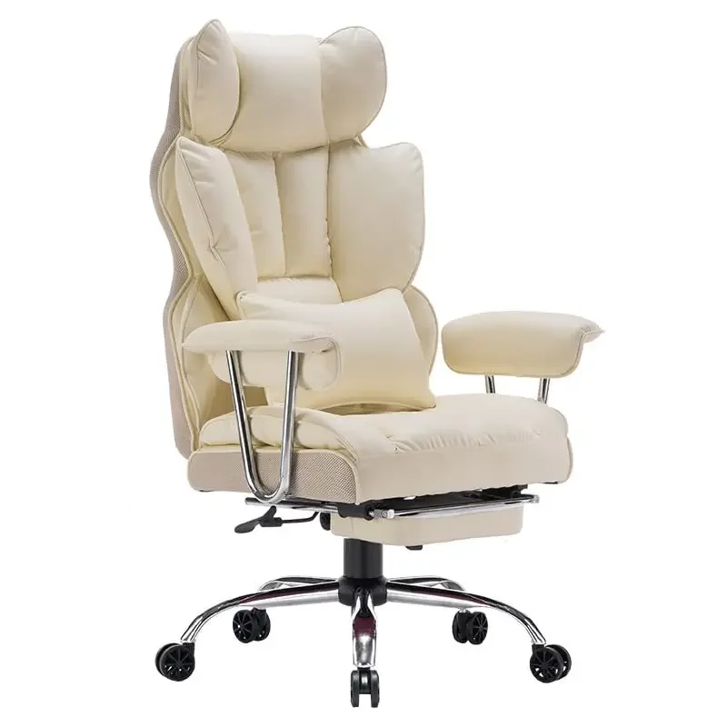Cadeira Giratória Ergonômica para Escritório com Suporte Lombar, Cadeira de Escritório para Casa, Assento para Computador, Sillas Escritorio Luxuosas