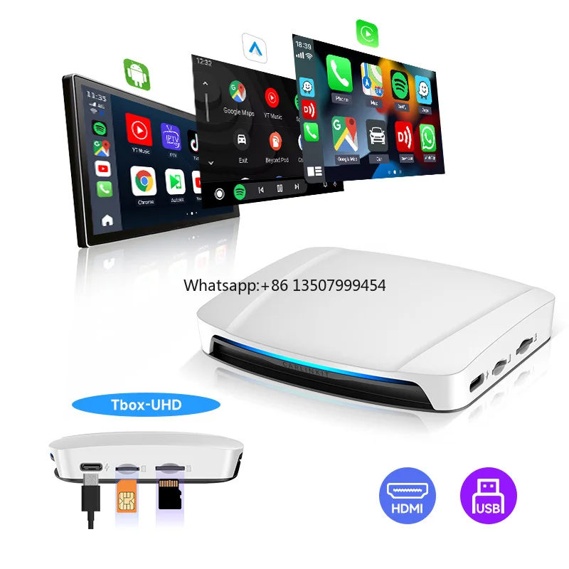 Carlinkit Android Multimedia 8G 128GB HDMI USB  Car Electronics Movie Video Wireless Carplay Ai TV Box for netflix Tiktok