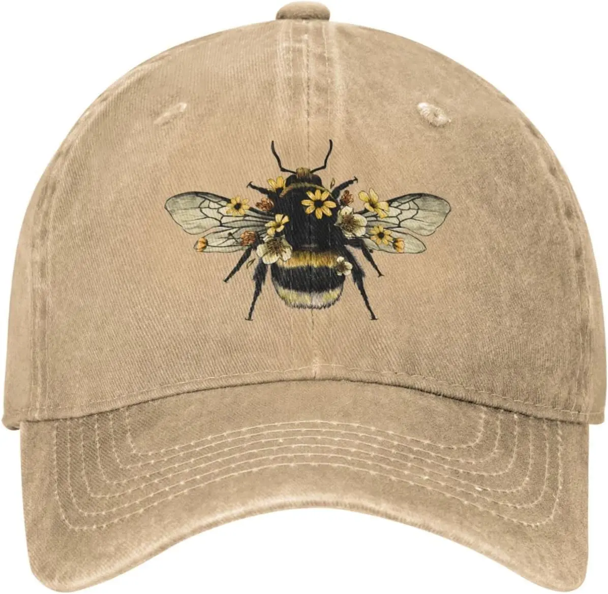 Bee Womens Denim Baseball Cap Mom Trucker Hat Cap for Women Unisex