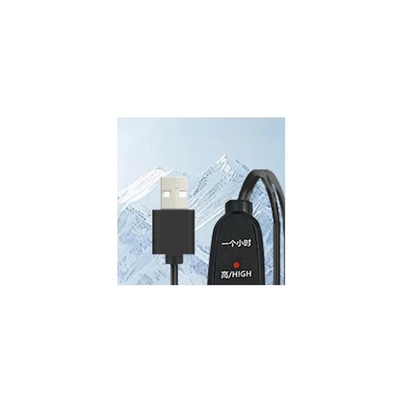 5V Handlebar Heater Anti-Slip Handlebar Heating Cover USB Electric Motorized Heated Grip for Winter Cycling Protection Gear
