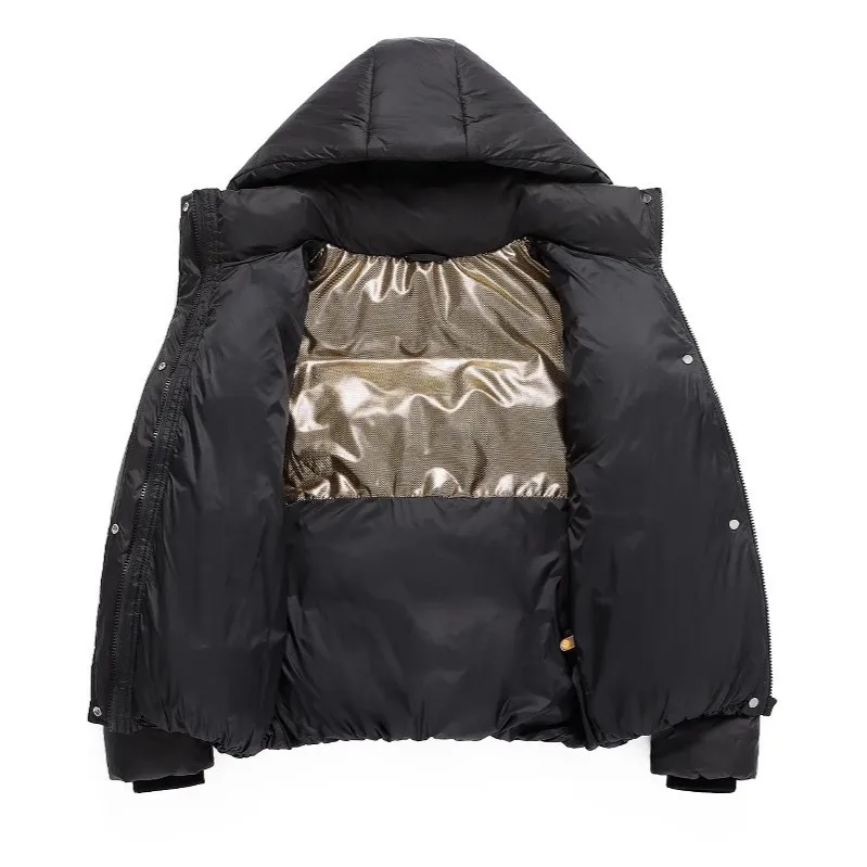 Short Down Coat Women Winter New Premium Thickened White Duck Down Breaded Clothes Jacket Dark Turtleneck