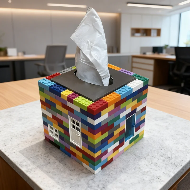 

Набор для сборки модели коробки для салфеток MOC, 452 детали, классический конструктор, креативный подарок, декор для дома и офиса, премиум-класс, для взрослых и детей