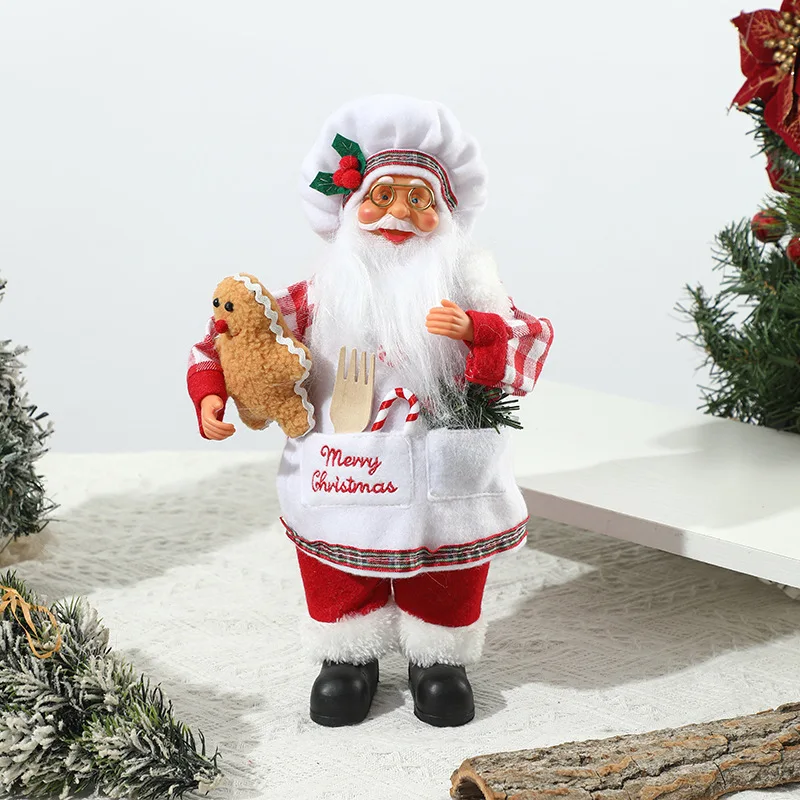 Christmas Creative Standing Chef Old Man Mother-in-law Doll Hotel Restaurant Desktop Holiday Decoration Ornaments