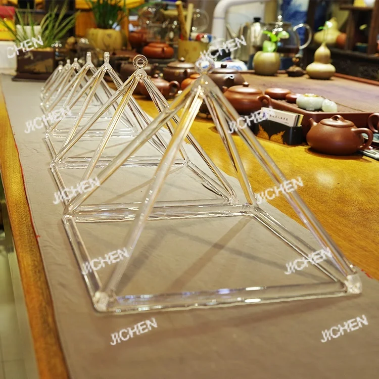 

Neu 3-32 inch large size portable transparent crystal pyramid crystal singing pyramid healing