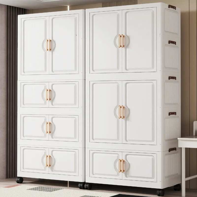 

Women Design Modern Wardrobe Plastic Folding Perfume Organizer Wardrobe Apartment Storage Stoffen Klerenkast Home Furniture