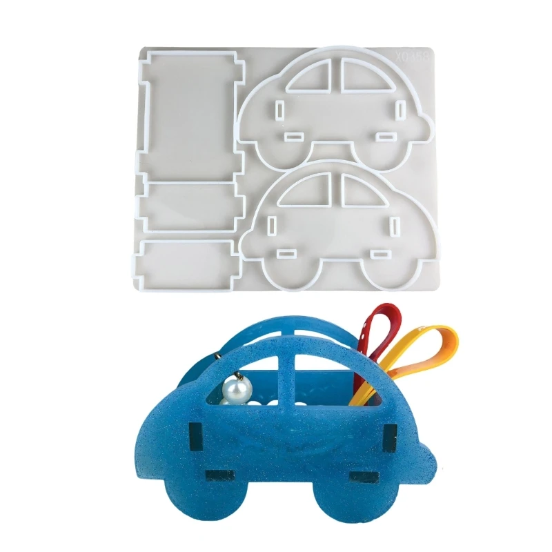 DIY Car Puzzle Toy Puzzle Shaped Silicone Mold Puzzles Storage box Epoxy Resin Mold for Kid Educational Game Toy Home Decoration