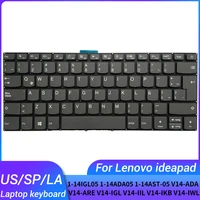 Teclado para ordenador portátil EE. UU./español/latino para Lenovo ideapad 1-14IGL05 -14ADA05 -14AST-05 V14-ADA V14-ARE V14-IGL V14-IIL V14-IKB V14-IWL