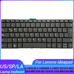 US/Spanish/Latin laptop keyboard For Lenovo ideapad 1-14IGL05 -14ADA05 -14AST-05 V14-ADA V14-ARE V14-IGL V14-IIL V14-IKB V14-IWL