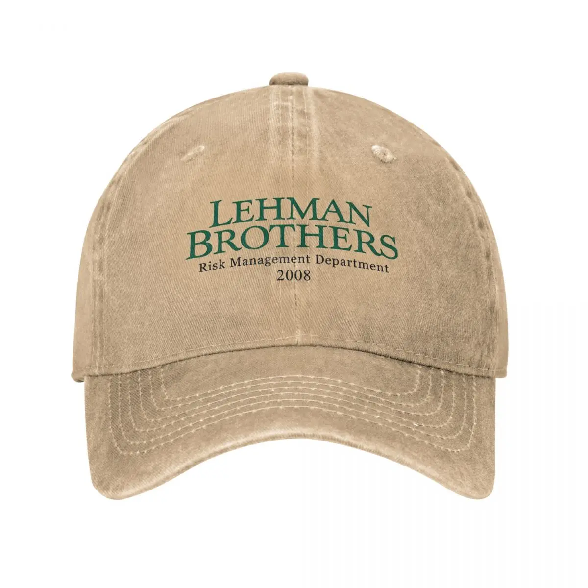 Vintage Lehman Brothers Risk Management Baseball Cap Unisex Distressed Washed Sun Cap Outdoor Summer Adjustable Caps Hat