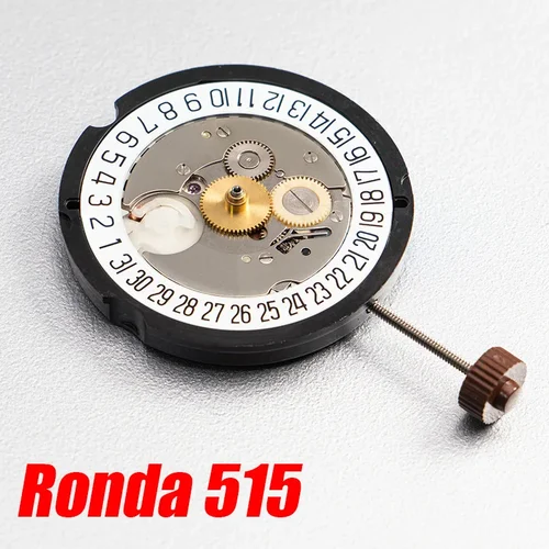 Imagen 2 del producto Para RONDA 515 movimiento suizo 515 movimiento de cuarzo de 3 manos con fecha accesorios reparación piezas de repuesto movimiento de reloj