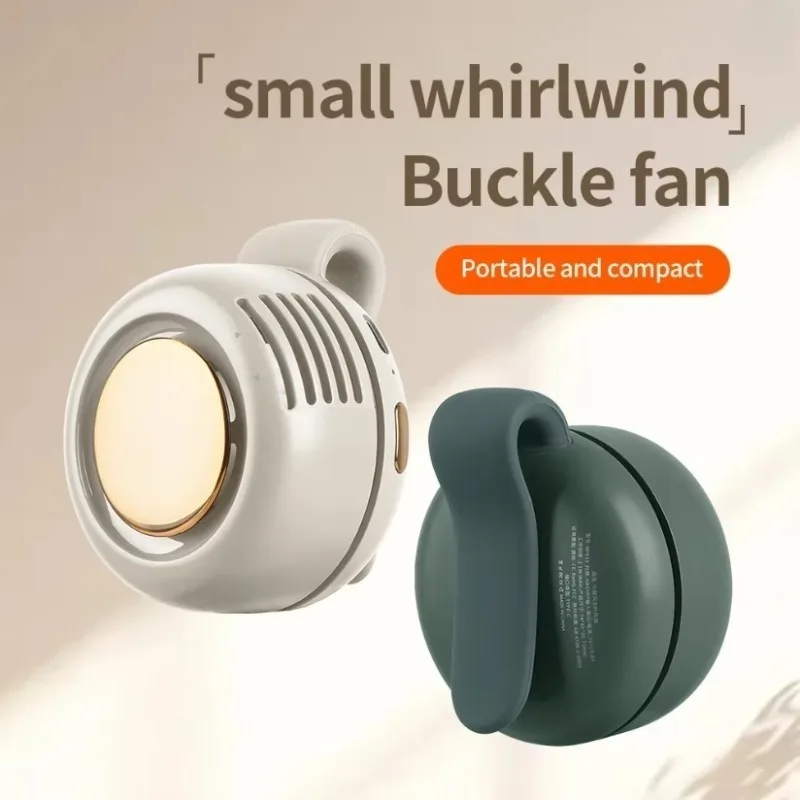 Mini Small Clip Fan Portable Silent Mini Bladeless Electric Fan 3 Speeds Clip-on Charging Fans For Shirt Whirlwind Waist Clips
