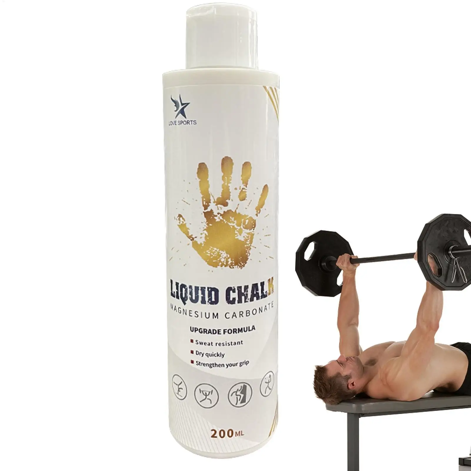 Liquid Chalk Sports Magnesium Powder Fitness Weight Lifting Anti Slip Cream Grip Weight Lifting Climbing Gym Weight Lifting