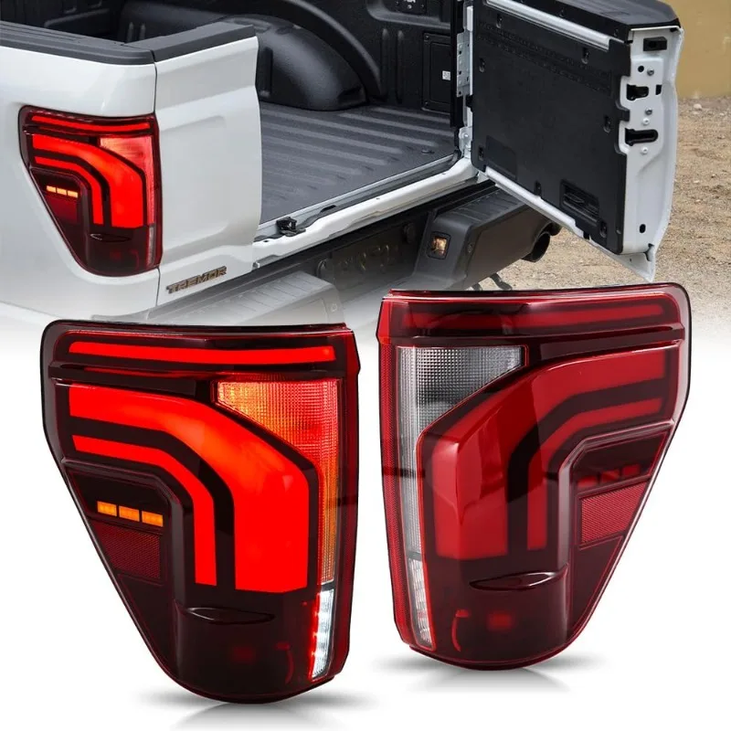 

For Ford F150 2021-2025 LED Tail Lights Upgrade - Red