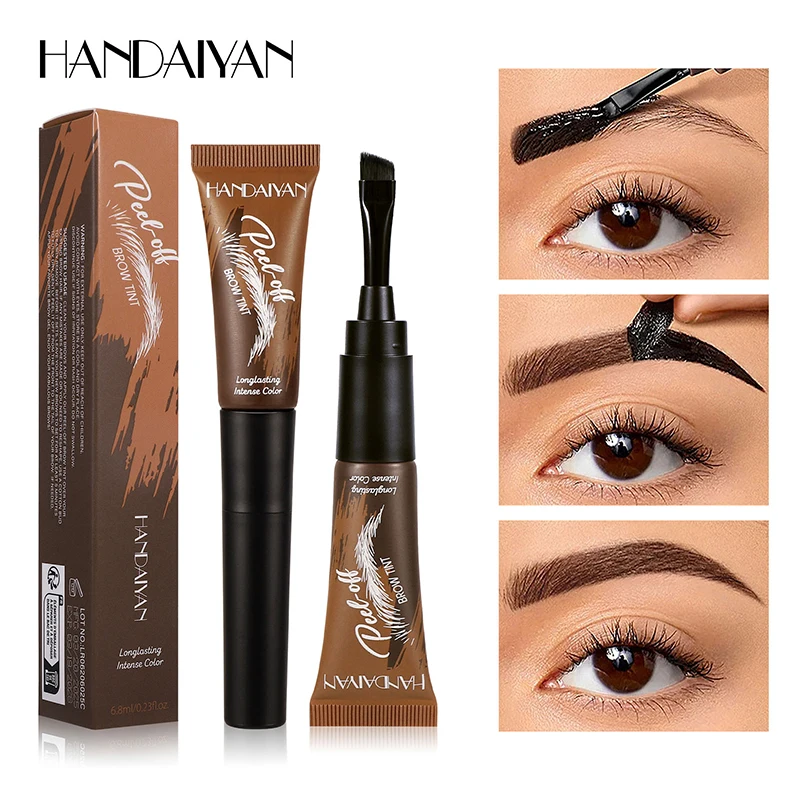 Crème de teinture pour sourcils, Gel de teinture pour sourcils, imperméable, longue durée, zéro dommage, tatouage, sourcils tridimensionnels
