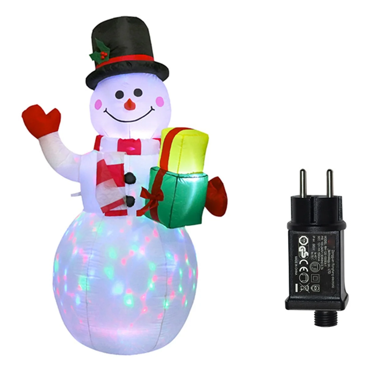 

A59T Christmas Inflatable Snowmans with LED Light Decoration Christmas Outdoor Garden Gates Decoration Partys Props EU Plug