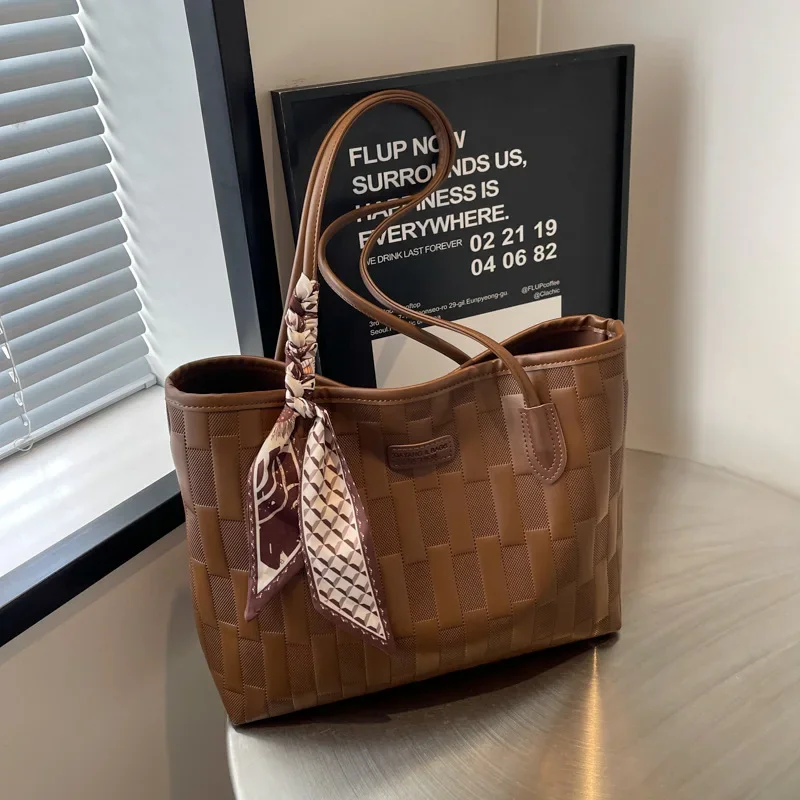 

2025 Women's Vintage Tote Bag - Large Capacity Shoulder Purse, Stylish Work & Casual Handbag