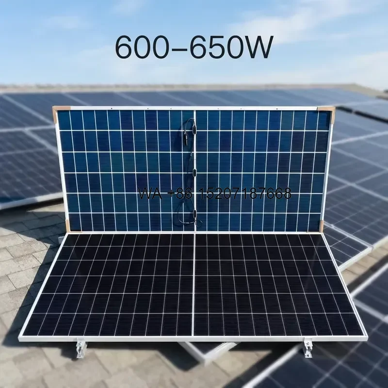 Wmwmnu 2kW Grid Solar Energy Storage System Monocrystalline Silicon Complete PV Kit for Home Villa Backup Power Supply Full