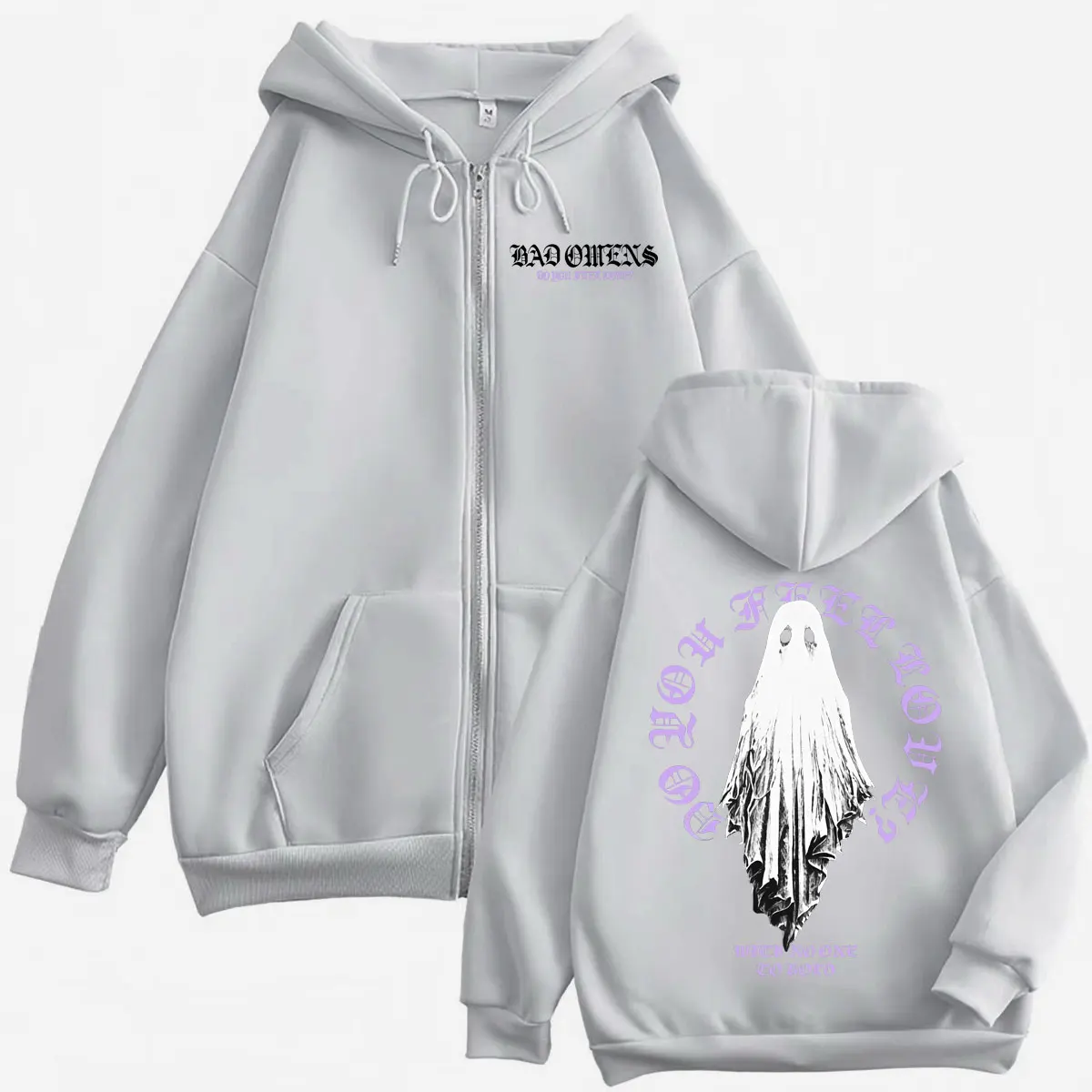 Rock Band Bad Omens Tour 2026 Zipper Hoodie Gothic Fashion Zip Up Pullovers Men Women Casual Long Sleeve Sweatshirts Streetwear - Image 6
