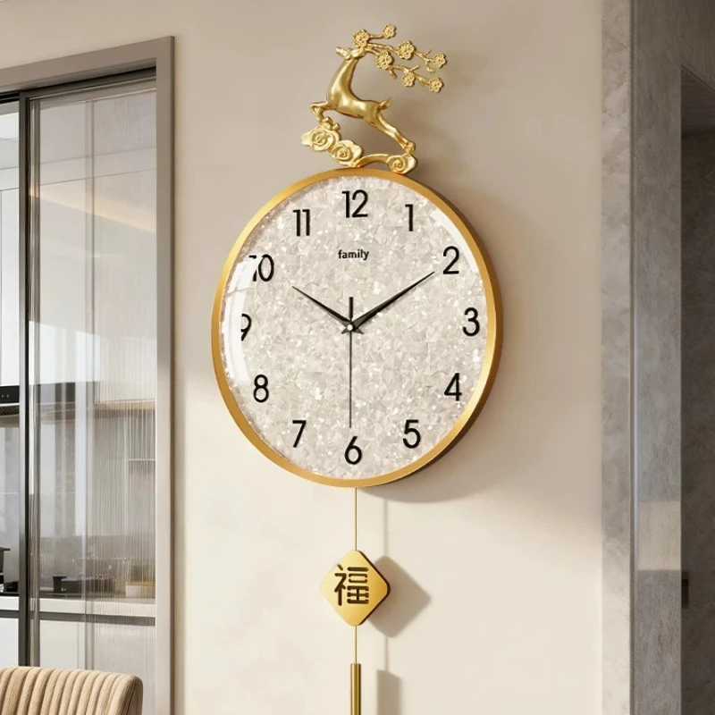 Nordic Fashion Wall Watch Living Room Luxury Xenomorph Aesthetic Wall Clocks Modern Chinese Style Reloj Pared Room Decorations