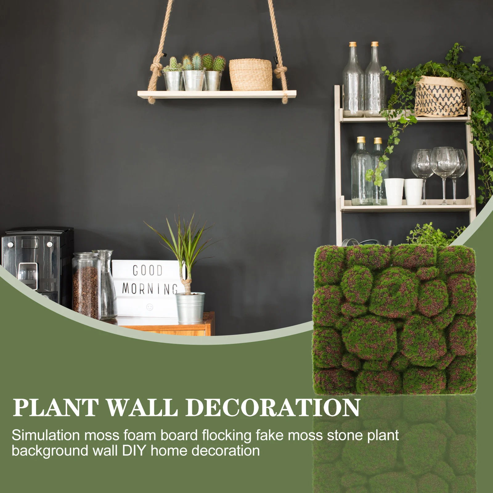 

Artificial Green Peat Fake Foam Diy Wall Crafts Board DIY Home DecorationWall Moss nament Moss Backdrop Wall Plant