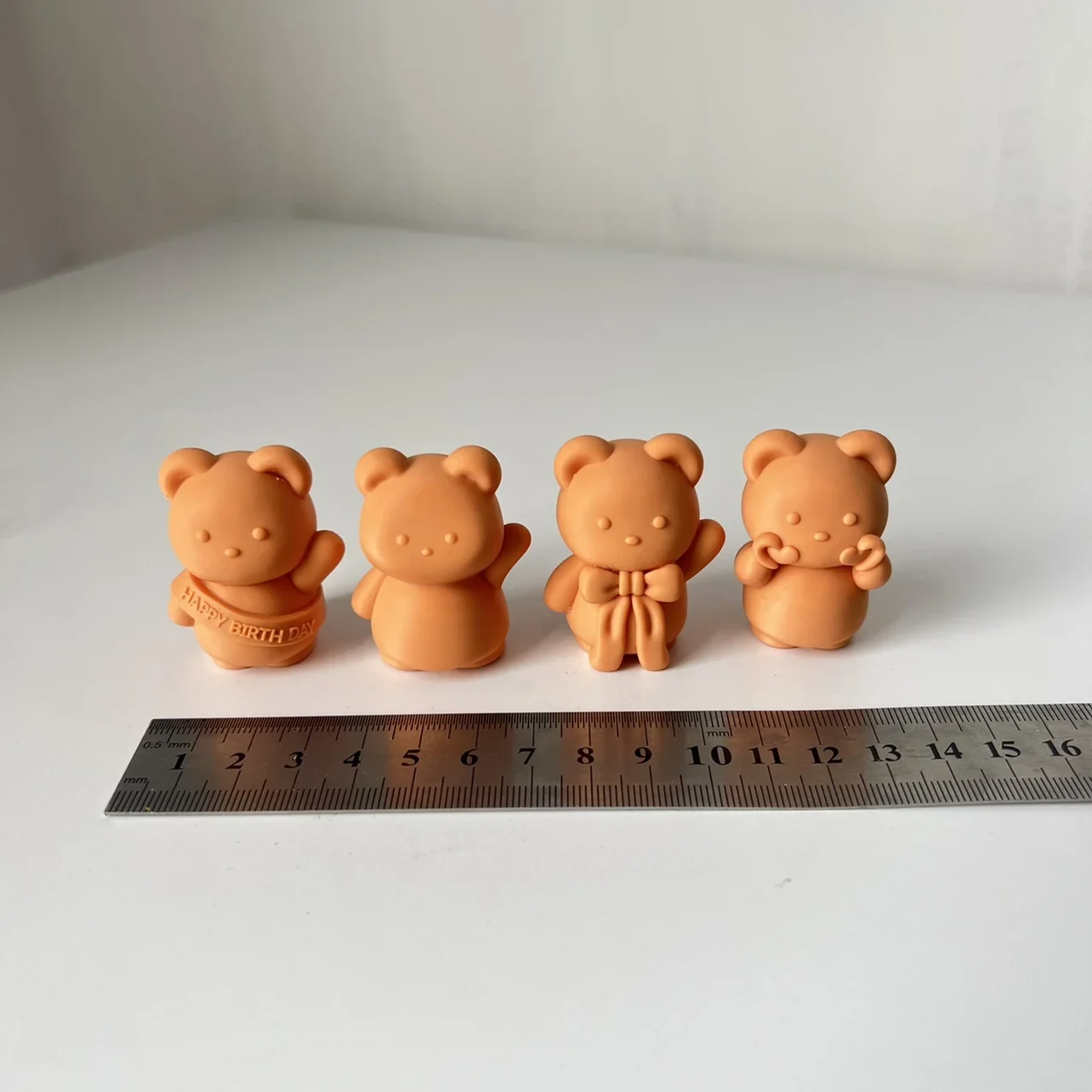 Cute Bears Handmade Chocolate Candy Mould Standing Bear Scented Candle Mold DIY Aroma Candle Plaster Deco Molds
