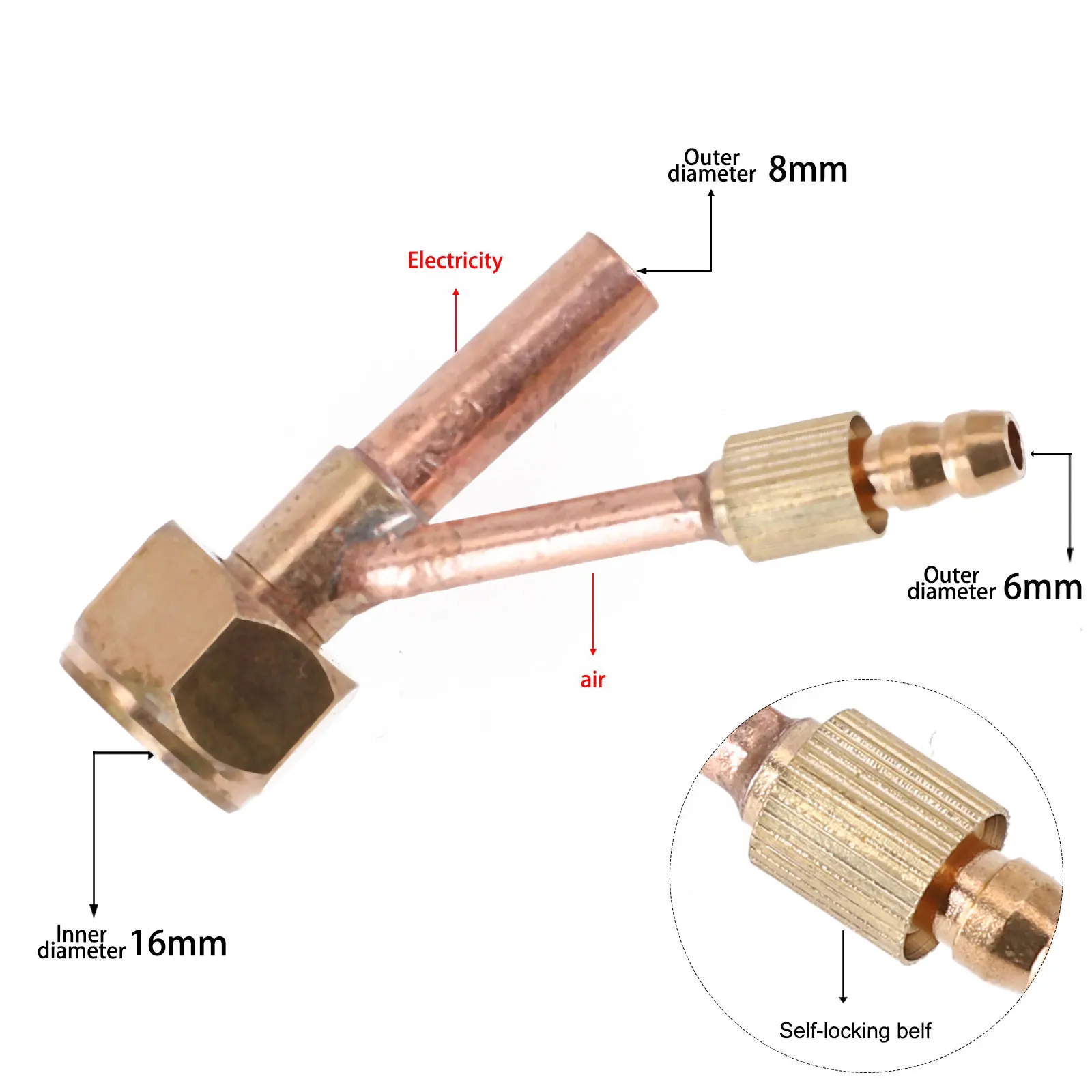 TIG Welding Torch Connector QQ150A All Copper Material with Stable Performance for Gas and Electric Applications