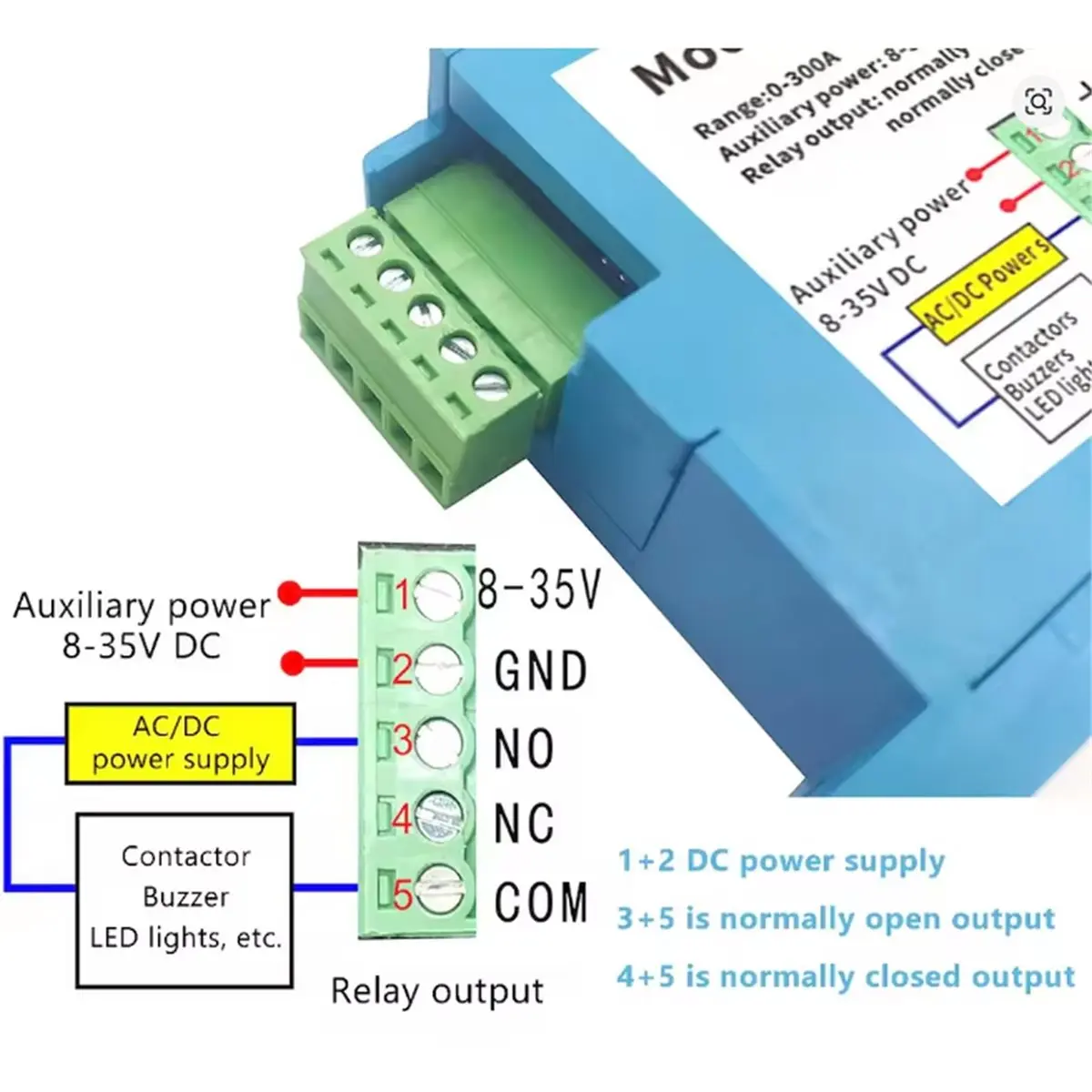 Promotion DC Current Sensing Switch Perforated DC Ampere Switch Din DC Current Sensor Induction Switch Hall Sensor D360-50A
