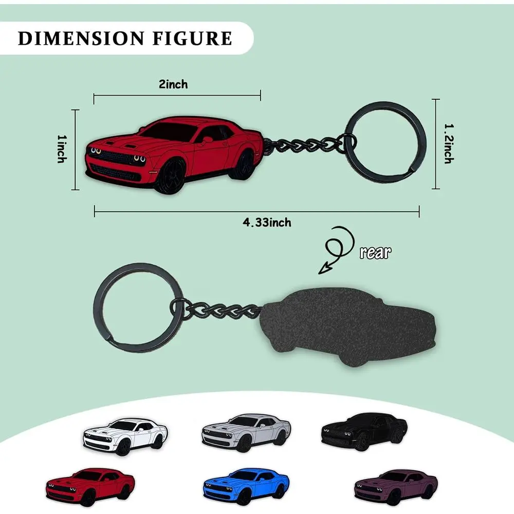 Hellcats Dakota Avenger Durango Keychain Accessories 2015-2022