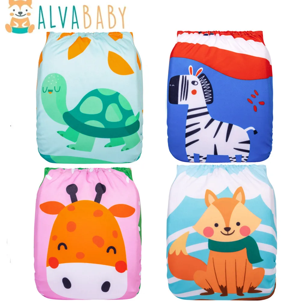 U Pick ALVABABY Baby Cloth Diaper Digital Positioning Reusable Cloth Nappy for Unisex with 1pc Diaper Insert