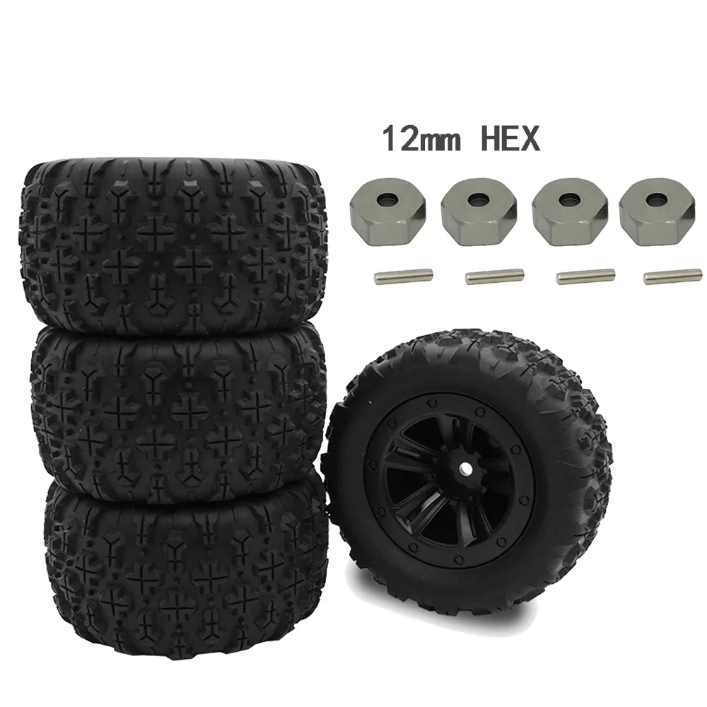 Uaktualnij 12 mm gumowe opony sześciokątne Koła SCY 16101 16102 16103 Pro MJX Hyper Go 14210 16210 1/14 1/16 RC Monster Truck Upgrade