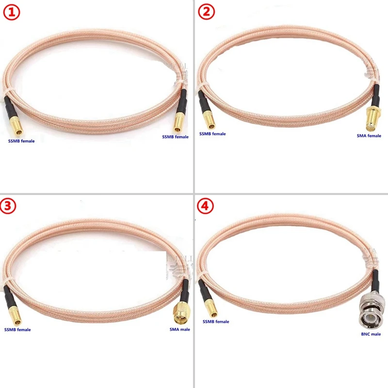 SSMB Female Jack To SMA Q9 BNC Male Female Connector SSMB Female Crimp for RG316 Coaxial Cable Low Loss Fast Delivery Copper