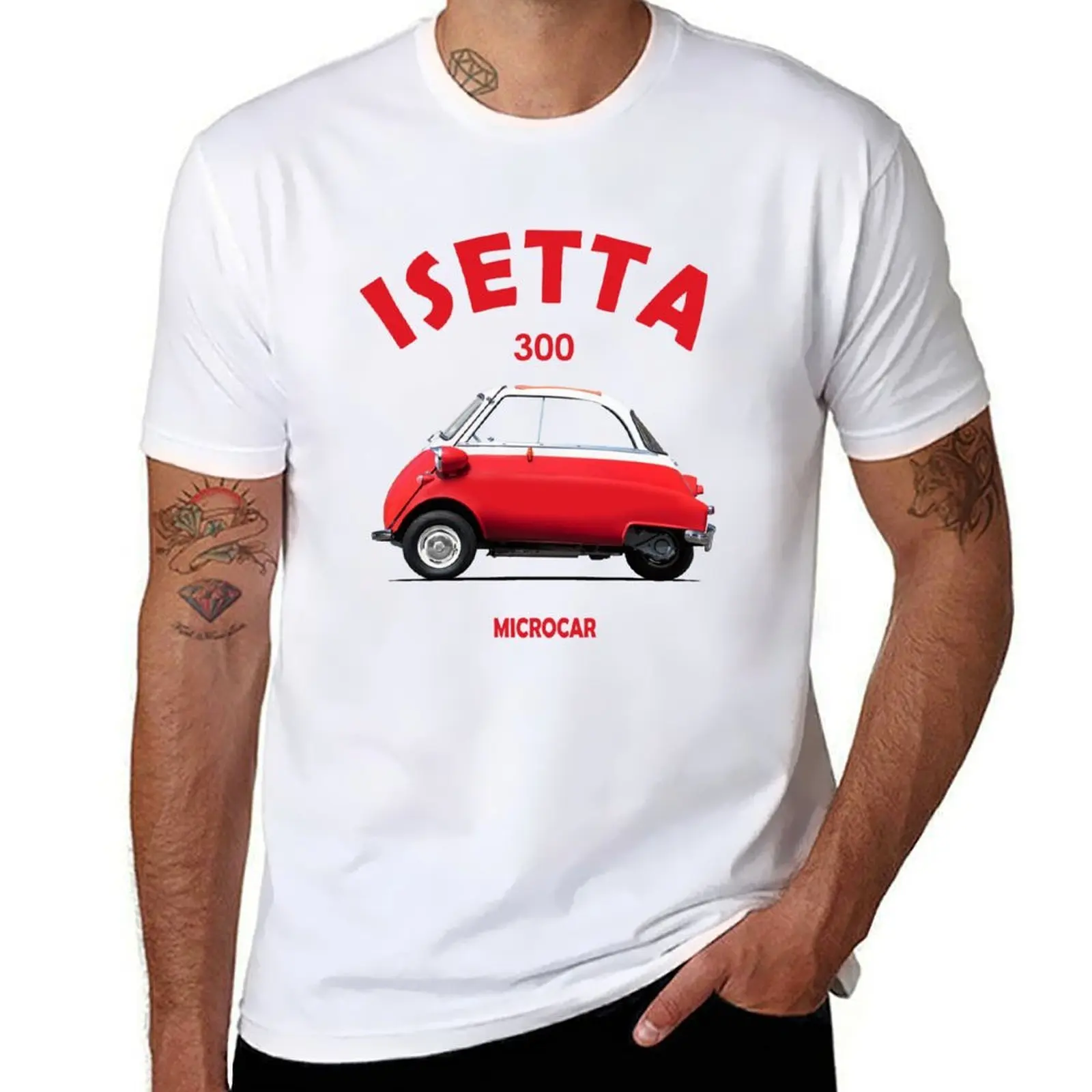 Camiseta The Isetta 300 Microcar, camiseta para hombre, camisetas de anime de lujo para hombre
