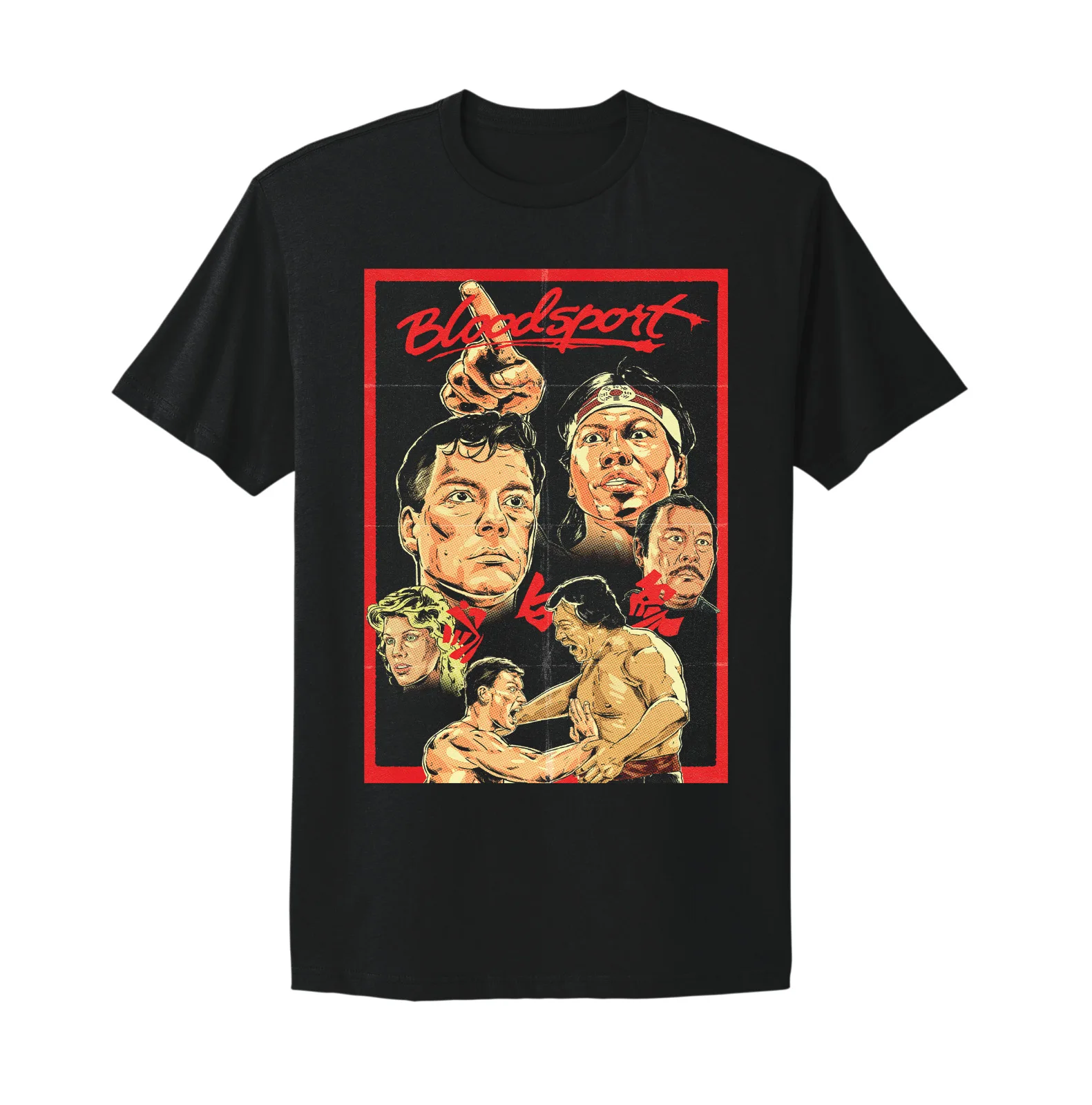 Bloodsport movie Van Damme Poster Graphic Movie Classic Film T-Shirt