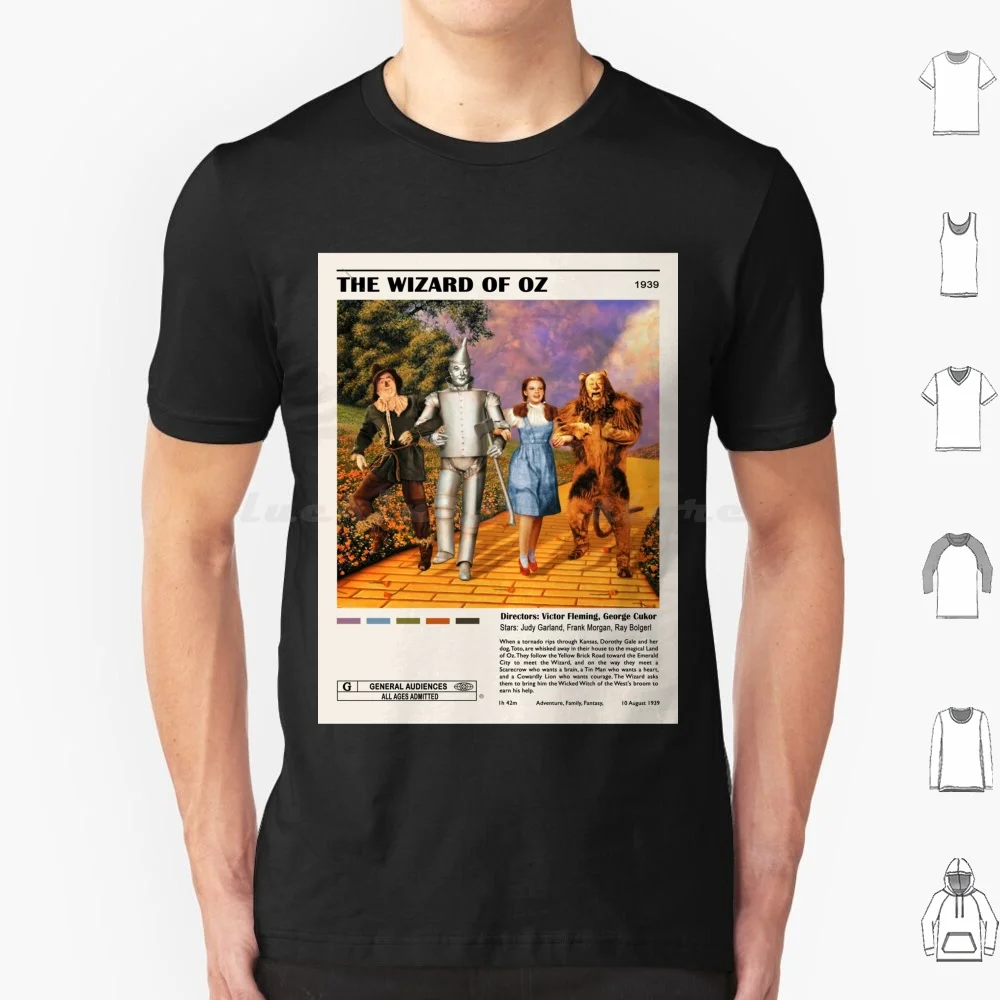 Old Movie Vintage Design Poster T Shirt Big Size 100% Cotton Movie The Wonderful In Urdu The Wonderful Dorothy Wizard Oz Thw A